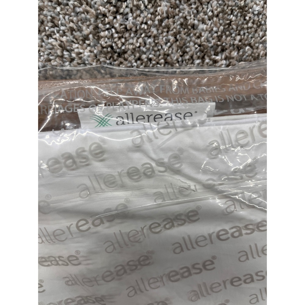 Allerease Pillow Protector Unisex S White NEW Organic Cotton Allergy Defense - Picture 8 of 9